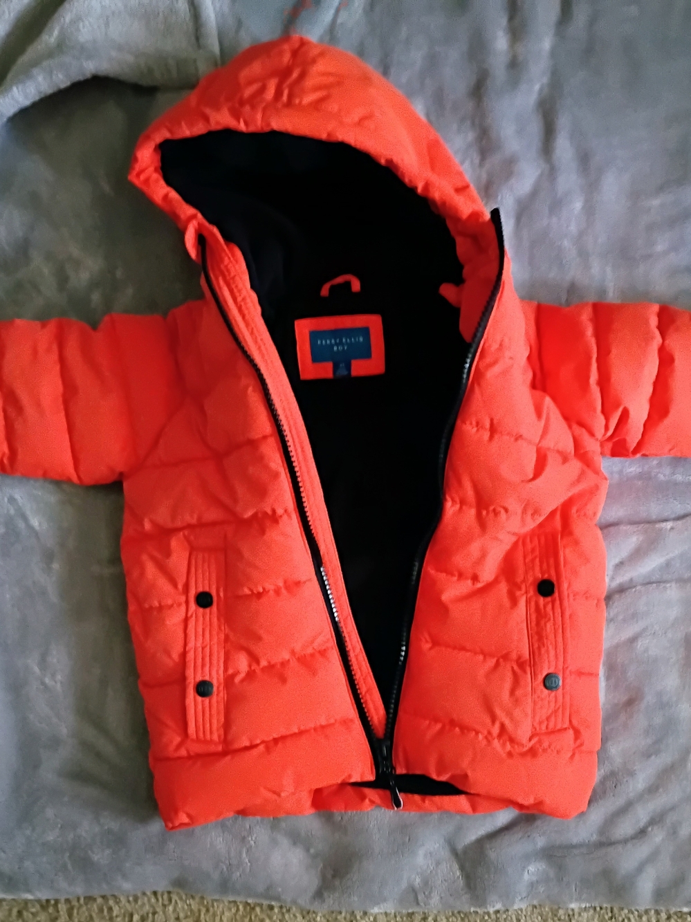 Perry Ellis Toddler Puffer Jacket - Bright Orange